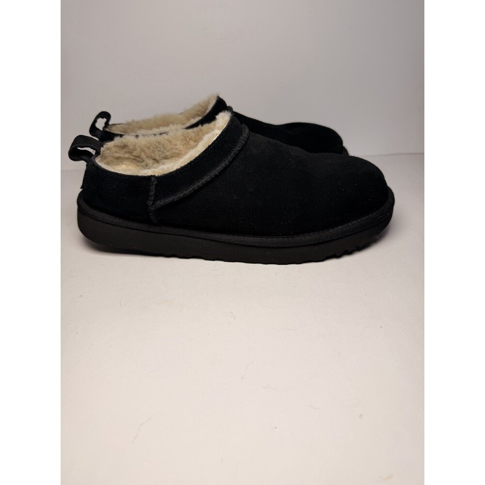 UGG Neuman Men's Black Suede Shearling Clog Slippers Shoes Size 10 1113631
